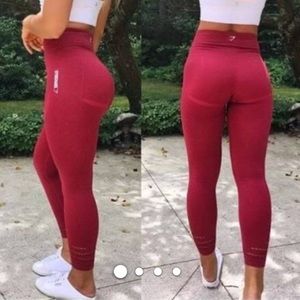 Gymshark Women's Red Seamless Leggings